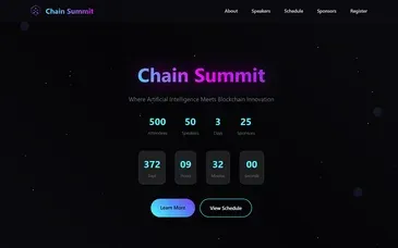 Chain Summit: Yammbo Web template preview