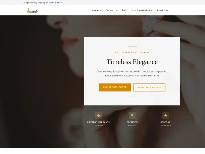 Jewelry theme: Fine jewelry storefront design